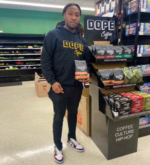 
                  
                    Load image into Gallery viewer, Dope Coffee Black &amp;amp; Yellow Hoodie
                  
                