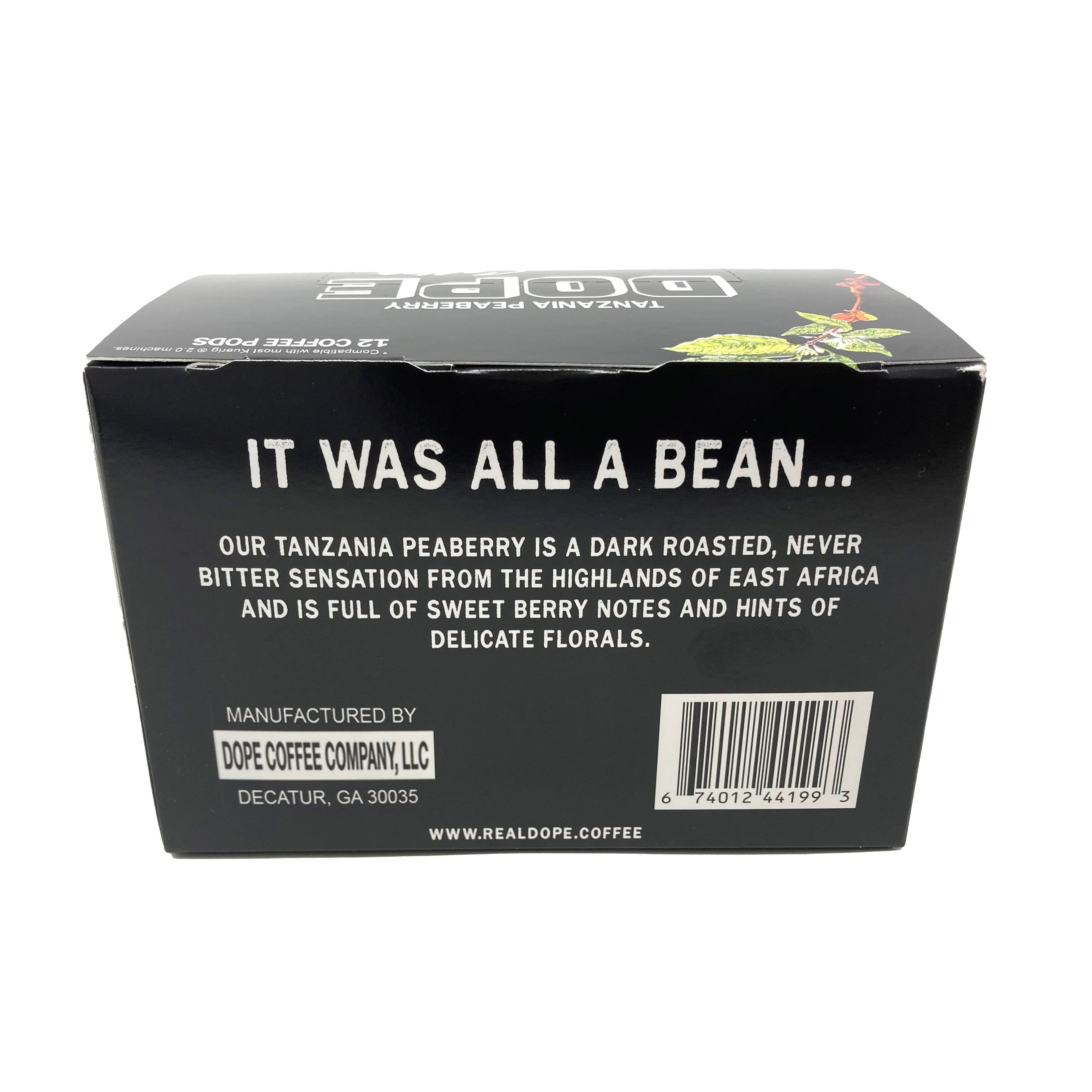 Dope Coffee Tanzania Peaberry K-Cup coffee pods