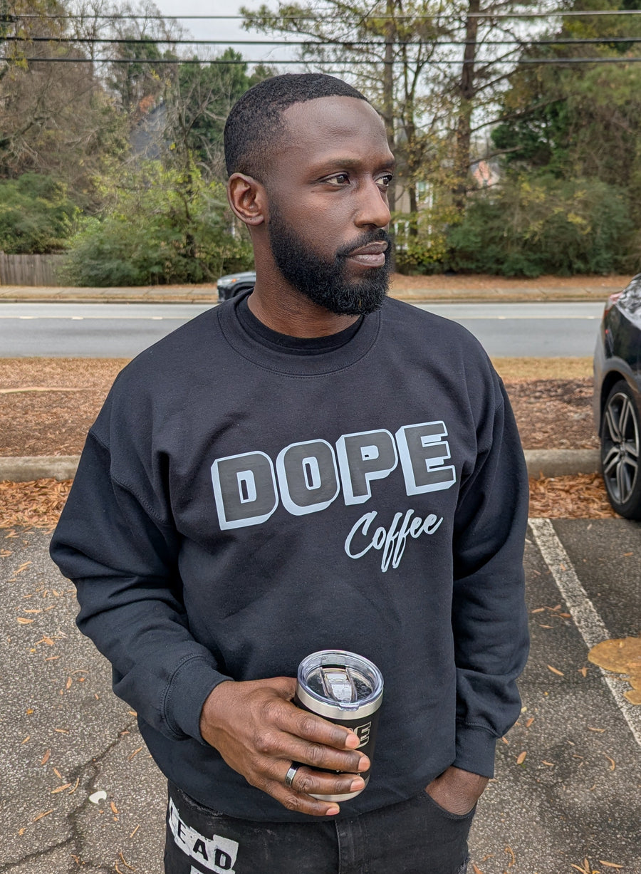 Dope Coffee black crewneck sweatshirt