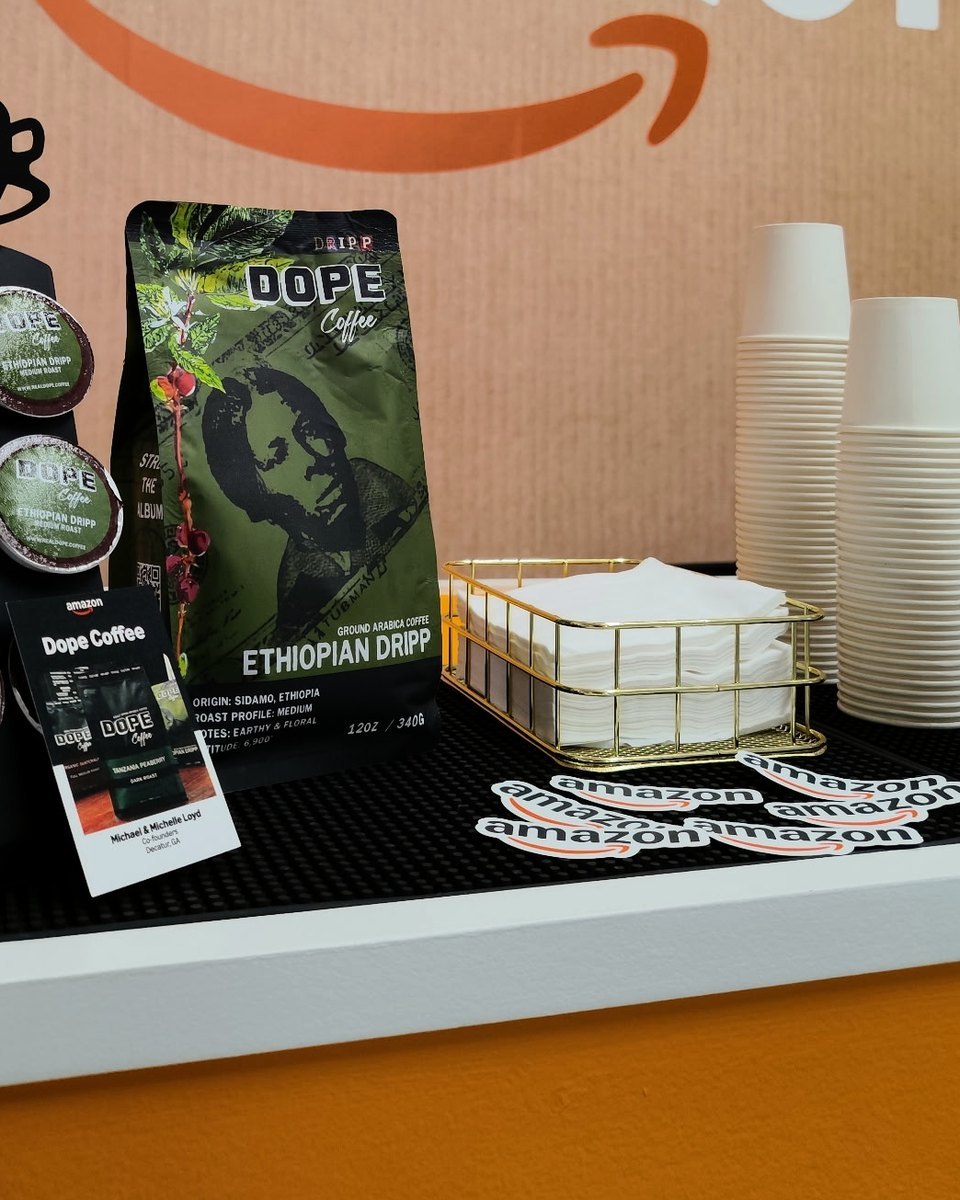 Ethiopian Dripp and Dope pods on a counter